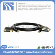 6FT VGA SVGA M/M Monitor HDTV Cable with 3.5mm Audio